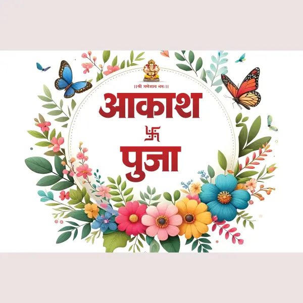 Floral Lagnachi Gadi Var Lavaycha Poster Design in Marathi