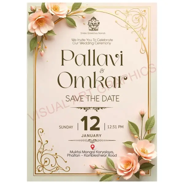Luxury Digital Invite of Wedding Invitation Indian Family 2026